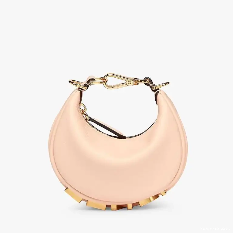 Cheap Leather Hobo Fendigraphy Pink Fendi Calf Bag In Nano 0603